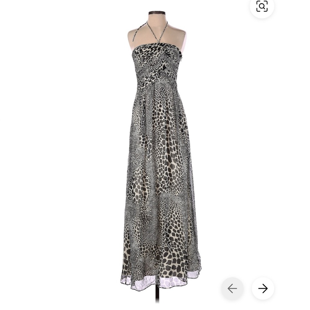 Laundry by Shelli Segal Maxi Leopard Cheetah Animal Print Summer 100% Silk